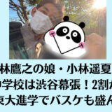 小林鷹之の娘・小林遥夏の中学校は渋谷幕張！2割が東大進学でバスケも盛ん