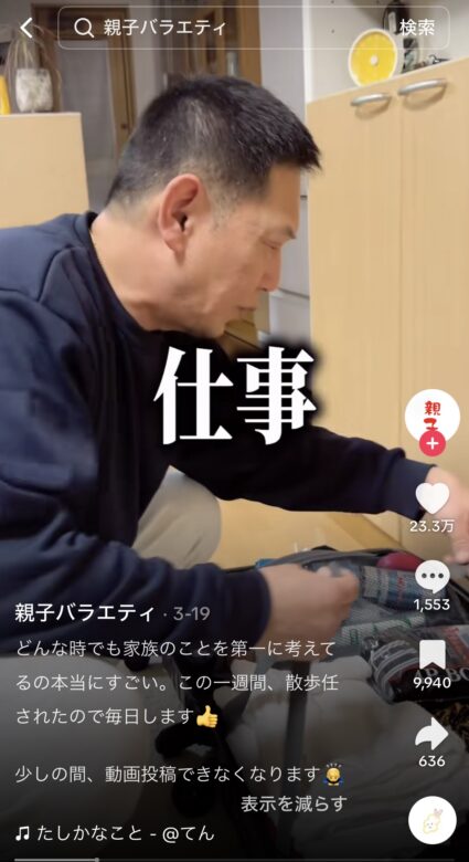 親子バラエティのお父さんの仕事