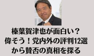 榛葉賀津也が面白い？偉そう！党内外の評判12選から賛否の真相を探る