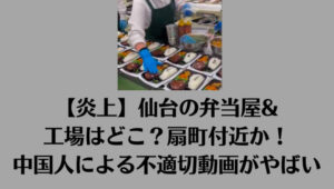 【炎上】仙台の弁当屋&工場はどこ？扇町付近か！中国人による不適切動画がやばい