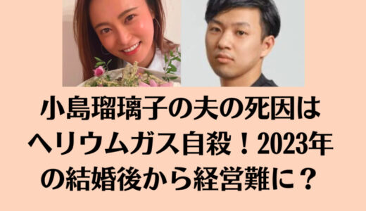 小島瑠璃子の夫の〇因はヘリウムガス自〇！2023年の結婚後から経営難に？