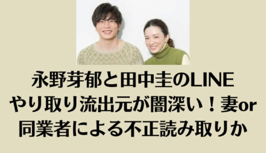 永野芽郁と田中圭のLINEやり取り流出元が闇深い！妻or同業者による不正読み取りか